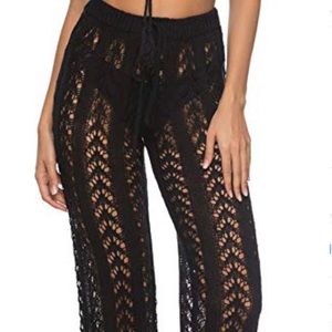 Black Crochet Coverup Pants S
